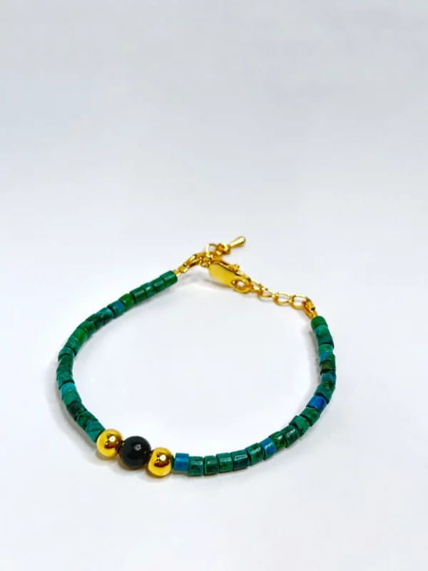 Bracelet vert en pierre chrysocolle