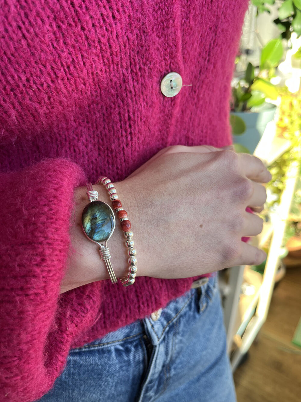 Bracelet Paqarina avec une pierre de labradorite – Image 2