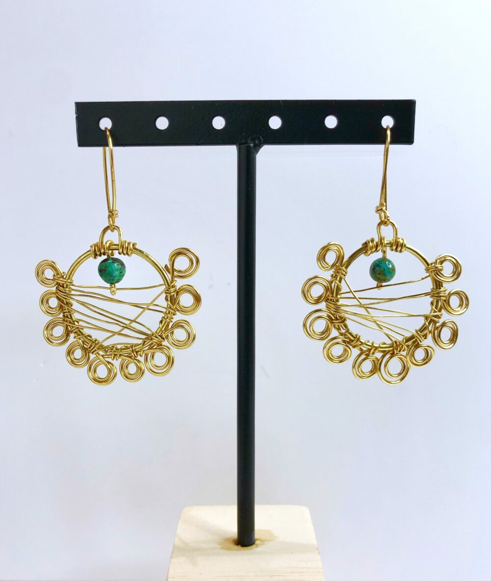 Boucles d’oreilles dorées