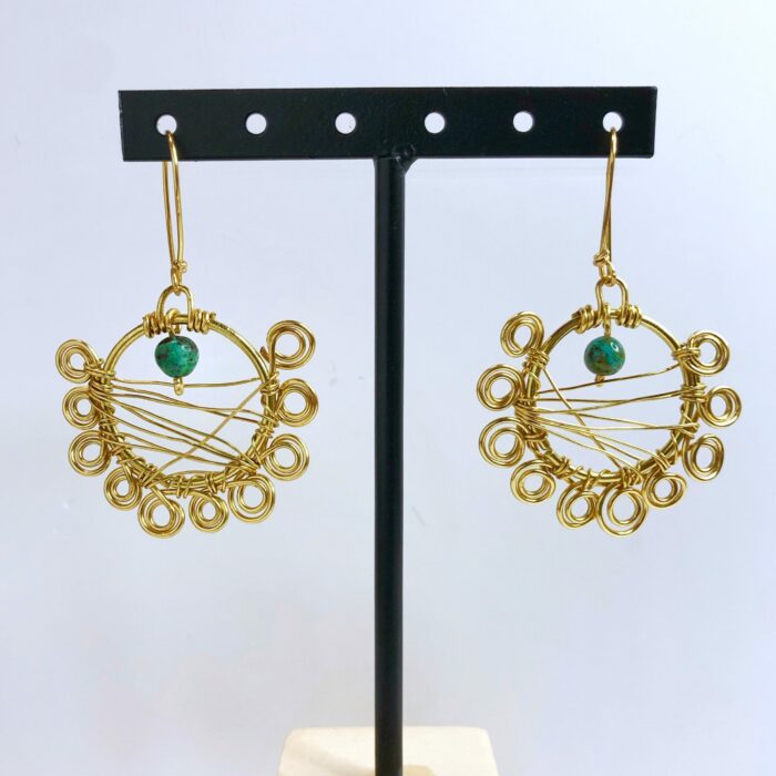 Boucles d’oreilles dorées