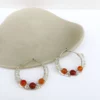 Boucles d’oreilles avec pierres rouges
