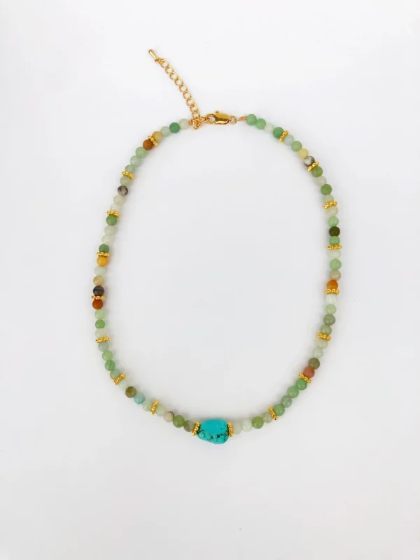 Collier Vilca pierres d’amazonite et turquoise – Image 3