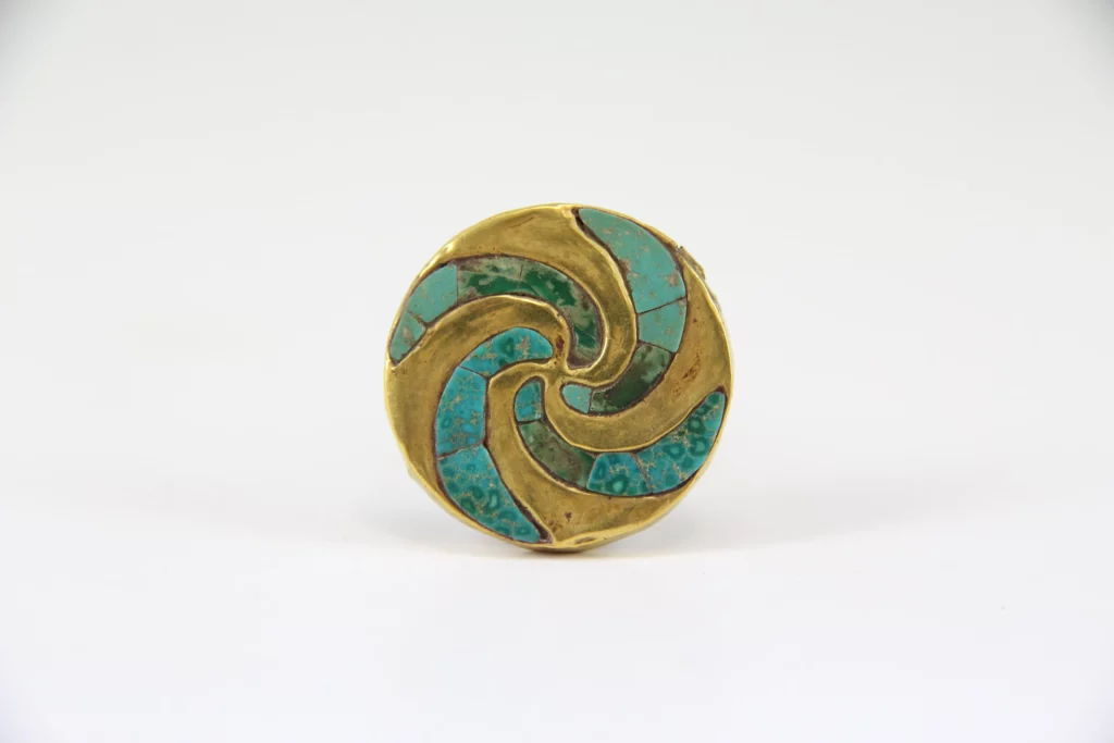 Bijou en or et turquoise 