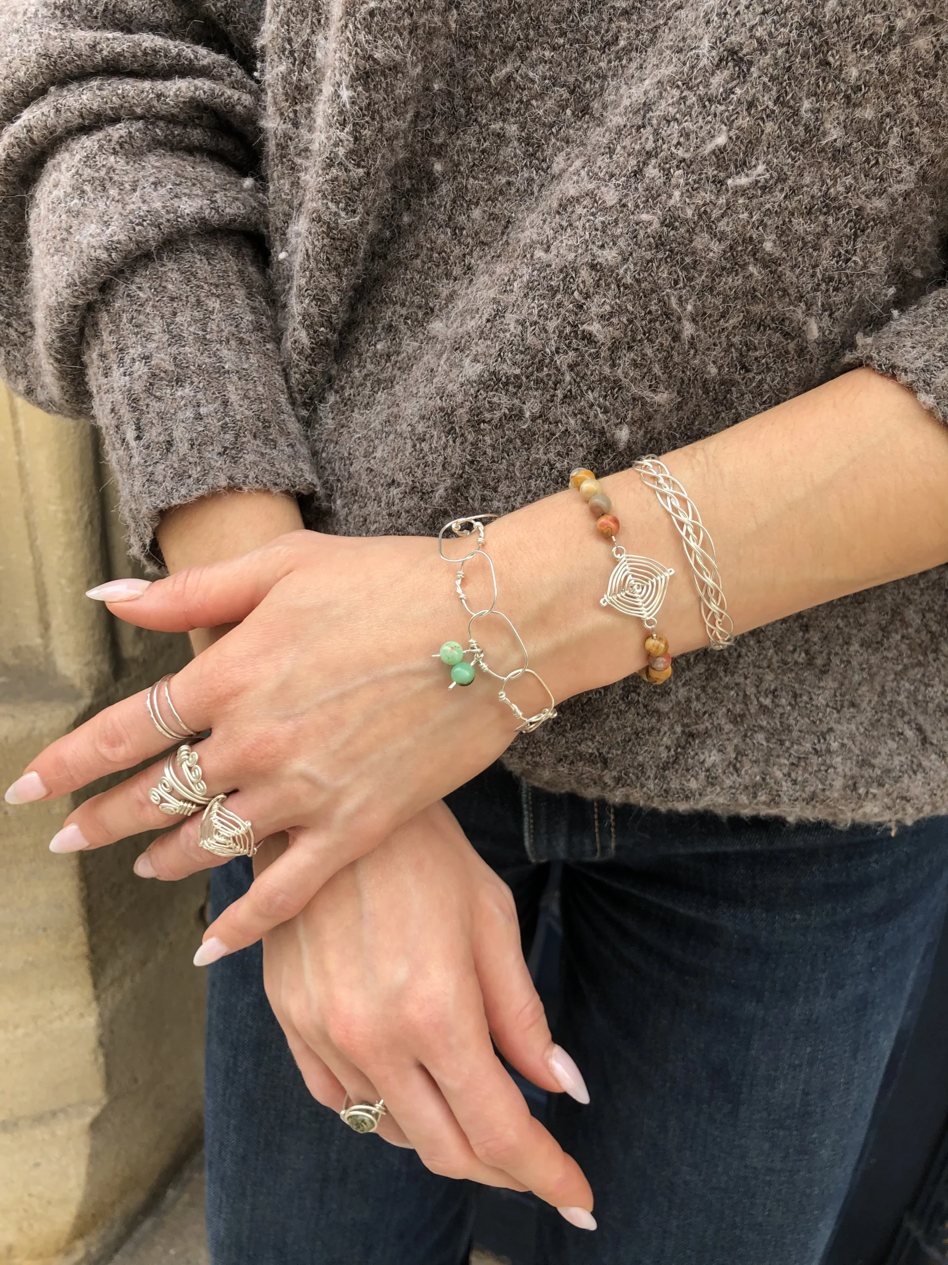 Bracelet Awana – Argent 925 & Agate Crazy – Image 2