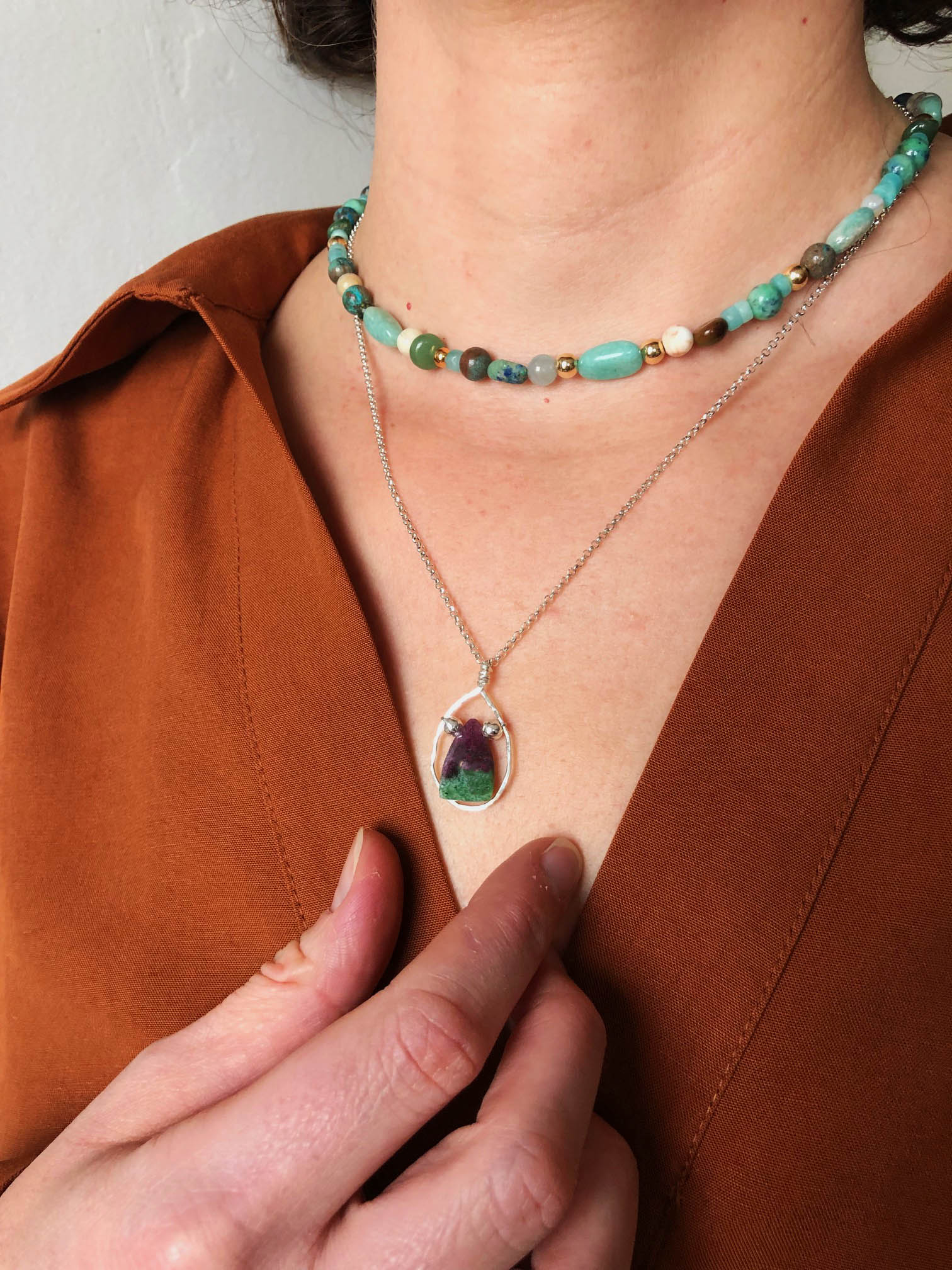 Collier Zoïsite facettée – Image 2